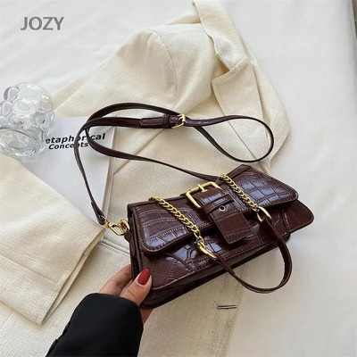 Jozy kamene uzorke PU kožne torbe preko ramena 2023 Proljeće 2023 Ženska moda Luksuzni trendovi Torbice na rame s lancem Klasične torbice