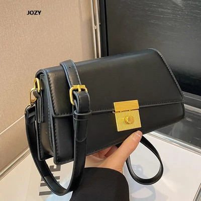 Torba preko ramena Nova luksuzna dizajnerska jednobojna trendi vintage jednostavnog stila preko ramena Ljetne PU torbice za žene u kupovini na poslu