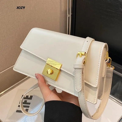 Torba preko ramena Nova luksuzna dizajnerska jednobojna trendi vintage jednostavnog stila preko ramena Ljetne PU torbice za žene u kupovini na poslu