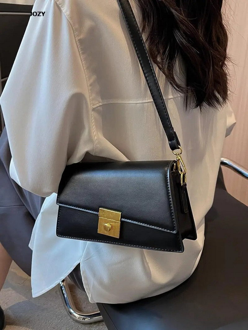 Torba preko ramena Nova luksuzna dizajnerska jednobojna trendi vintage jednostavnog stila preko ramena Ljetne PU torbice za žene u kupovini na poslu