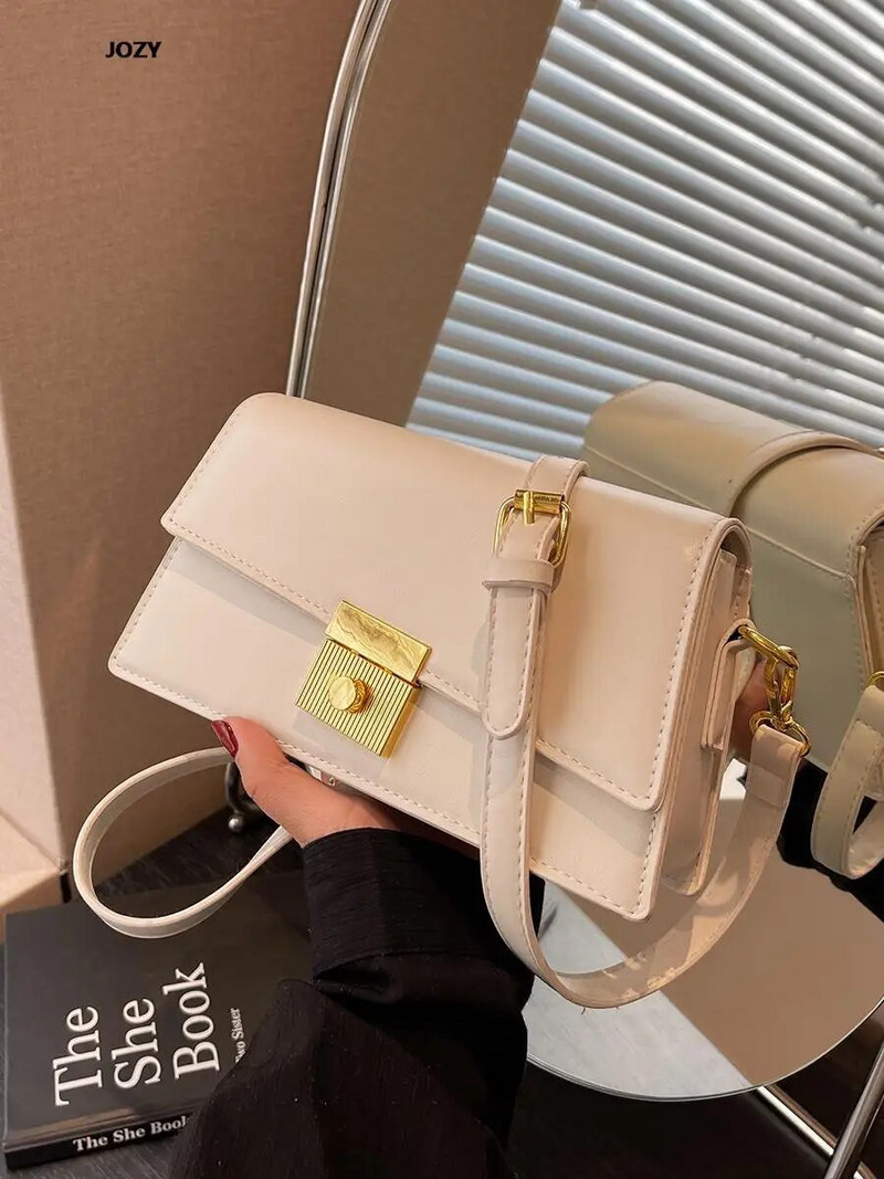 Torba preko ramena Nova luksuzna dizajnerska jednobojna trendi vintage jednostavnog stila preko ramena Ljetne PU torbice za žene u kupovini na poslu