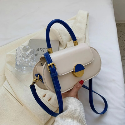 JOZY kontrastējošas krāsas plecu somas sievietēm Luksusa dizainers, 2023. gada modes īss rokturis, mazs PU ādas šķērssoma soma