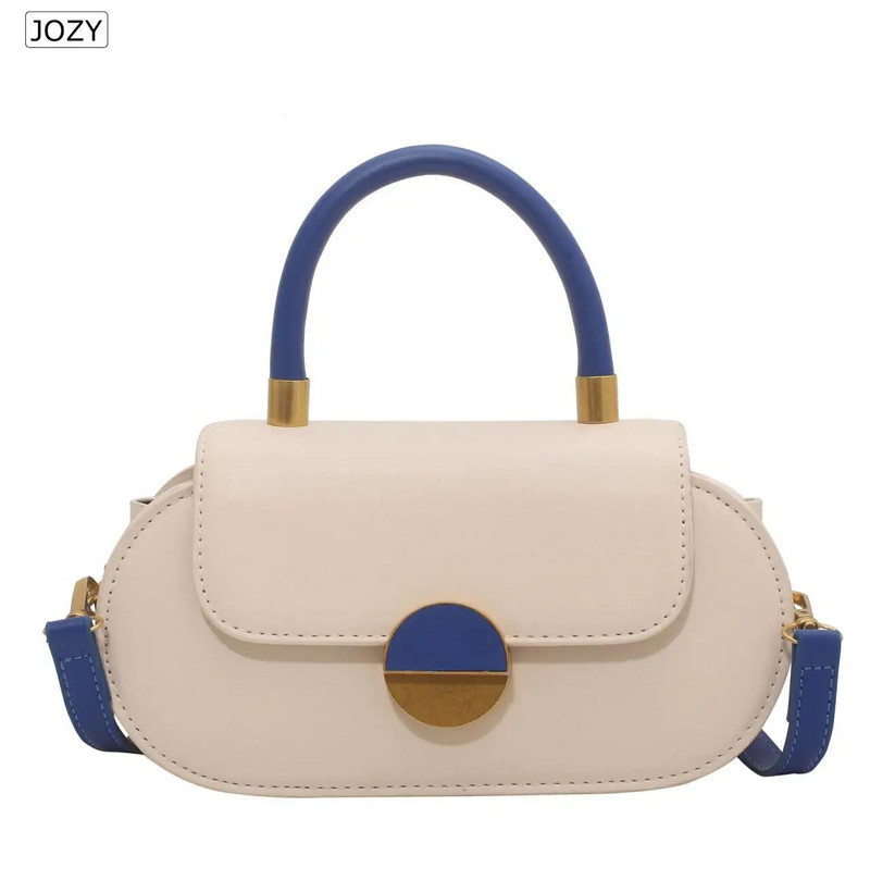 JOZY kontrastējošas krāsas plecu somas sievietēm Luksusa dizainers, 2023. gada modes īss rokturis, mazs PU ādas šķērssoma soma