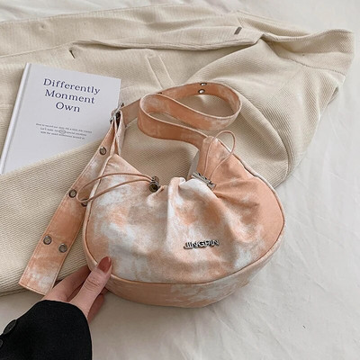 Luksusliku disainiga lõuendist vabaaja õlakott naistele 2023, uus mood, väike Crossbody Y2K suvine naiste trendikas poolkuu käekott