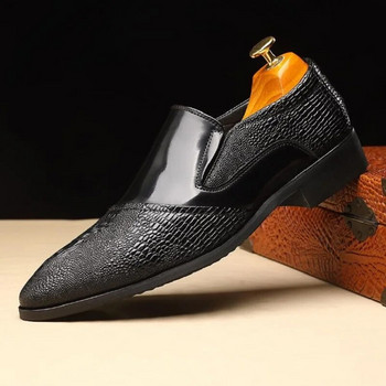 Луксозни мъжки кожени обувки Крокодилски модел Водоустойчиви мъжки бизнес обувки Мъжки сватбени обувки Мъжки ежедневни социални обувки