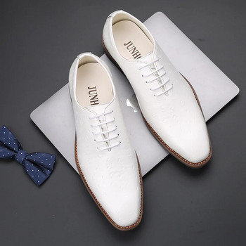 Yomior Νέα υψηλής ποιότητας επαγγελματικά λευκά casual δερμάτινα παπούτσια Ανοιξιάτικα βρετανικά επίσημα νυφικά ιταλικά παπούτσια Loafers Oxfords