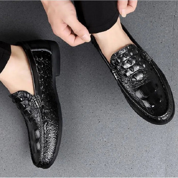 Ανδρικά Loafers Slip On Casual Παπούτσια Ανδρικά Μοκασίνια Plus Size 38~46 φόρεμα Παπούτσια 1AA18