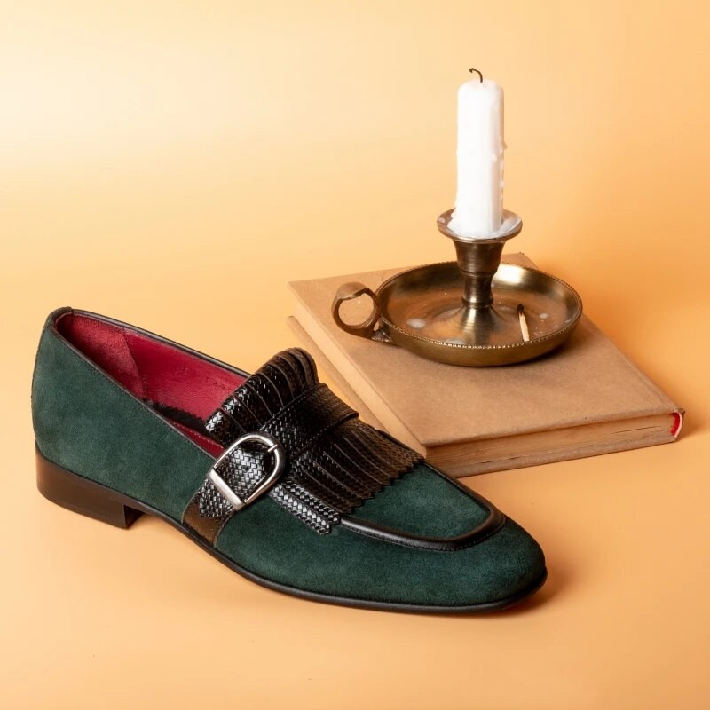 Nove muške svečane cipele Mokasinke s resicama Zelene natikače Vjenčane cipele s okruglim prstima za muškarce Besplatna dostava
