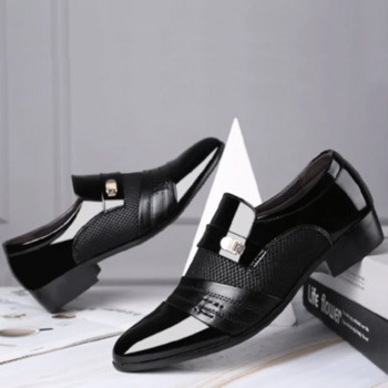 Бивши мъжки обувки Черни кожени обувки за мъже Луксозни големи размери Парти офис бизнес ежедневни обувки Мокасини Zapatos De Vestir Hombre