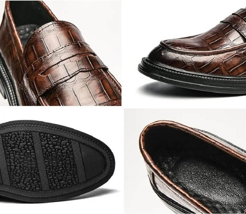 Poslovne formalne kožne cipele Muške britanske stilske trendove Korejska verzija Ležerne muške cipele s debelim potplatom Tide D2H17