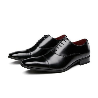Νέα Oxfords for Men Μυτερά Παπούτσια Νυφικό με κορδόνια Μέγεθος 38-48 Zapatos Para Hombre 1AA12