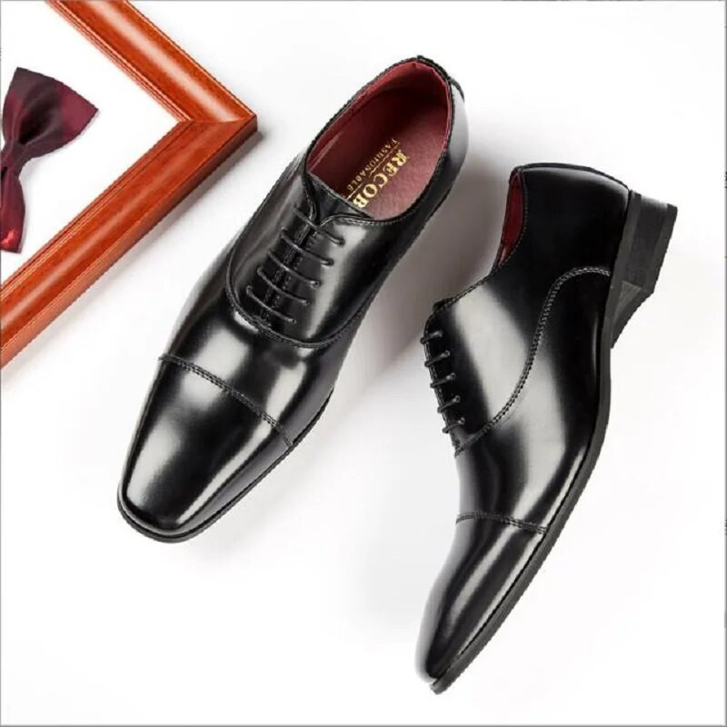 Νέα Oxfords for Men Μυτερά Παπούτσια Νυφικό με κορδόνια Μέγεθος 38-48 Zapatos Para Hombre 1AA12