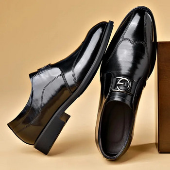 Мъжки кожени обувки Луксозна марка Работни обувки с остри бизнес рокли Сватбени обувки за мъже Официални обувки Мъжки обувки с голям размер Инструменти
