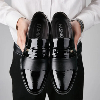 Нови модни бизнес рокли през 2024 г., мъжки обувки, мъжки оксфордски обувки, официални обувки с приплъзване, висококачествени кожени обувки, мъжки мокасини