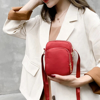 Модна дамска чанта Crossbody с цип Мобилен телефон Чанта за рамо Дамска многофункционална чанта за китка Нова гореща 2023 г.
