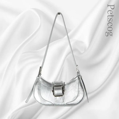 Vintage ručne torbe za žene, polumjesec, kožne torbe na rame, dizajnerske luksuzne torbe za pazuhe, luksuzne ženske torbe za pazuhe Hobo Bolsas