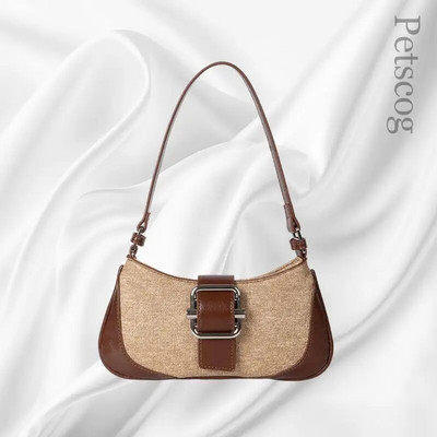 Vintage ručne torbe za žene, polumjesec, kožne torbe na rame, dizajnerske luksuzne torbe za pazuhe, luksuzne ženske torbe za pazuhe Hobo Bolsas