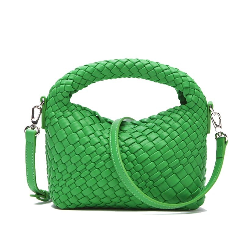 Prabangios dizainerių sukurtos moteriškos pynimo rankinės 2022 m. Nauji madingi kryžminiai krepšiai moterims Aukščiausios kokybės odinis pirkinių krepšys per petį, moteriškas