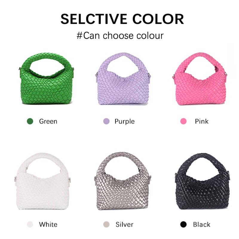 Prabangios dizainerių sukurtos moteriškos pynimo rankinės 2022 m. Nauji madingi kryžminiai krepšiai moterims Aukščiausios kokybės odinis pirkinių krepšys per petį, moteriškas