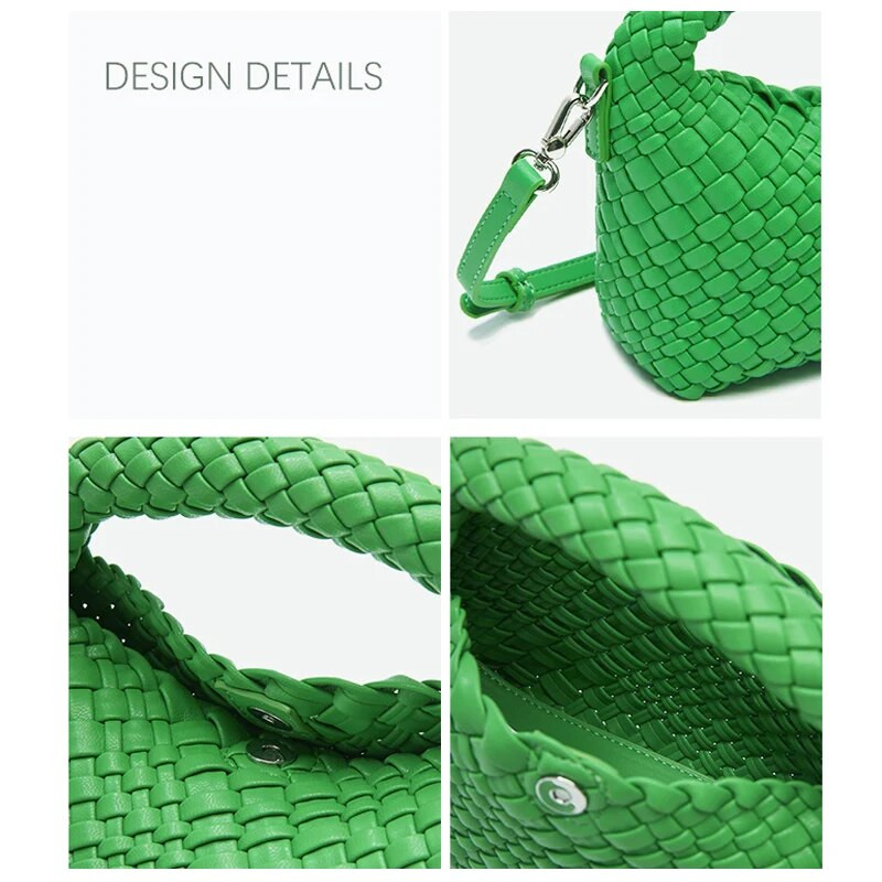 Prabangios dizainerių sukurtos moteriškos pynimo rankinės 2022 m. Nauji madingi kryžminiai krepšiai moterims Aukščiausios kokybės odinis pirkinių krepšys per petį, moteriškas