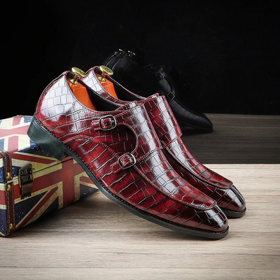 2023 m. klasikinio krokodilo rašto verslo plokščiapadžiai batai aukštos kokybės vyriškos dizainerio oficialios suknelės odiniai batai vyriški bateliai vakarėliams
