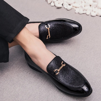 Модни бизнес обувки с остри пръсти Мъжки мокасини Кожени оксфордски обувки за мъже Официални брачни обувки за сватбени партита k3