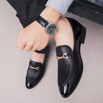 Επαγγελματικά παπούτσια με μύτες μύτης μόδας Ανδρικά παπούτσια Loafers Δερμάτινα παπούτσια Oxford για άντρες Επίσημο slip Mariage σε Παπούτσια για πάρτι γάμου k3