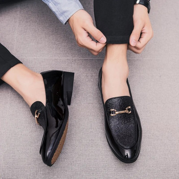 Επαγγελματικά παπούτσια με μύτες μύτης μόδας Ανδρικά παπούτσια Loafers Δερμάτινα παπούτσια Oxford για άντρες Επίσημο slip Mariage σε Παπούτσια για πάρτι γάμου k3