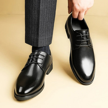 Επαγγελματικά Δερμάτινα Ανδρικά Παπούτσια Φθινοπωρινά πολυτελή άνετα Flats Slip on Black Office Career casual παπούτσια αντιολισθητικά Zapatos Hombre