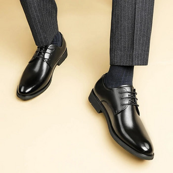 Επαγγελματικά Δερμάτινα Ανδρικά Παπούτσια Φθινοπωρινά πολυτελή άνετα Flats Slip on Black Office Career casual παπούτσια αντιολισθητικά Zapatos Hombre