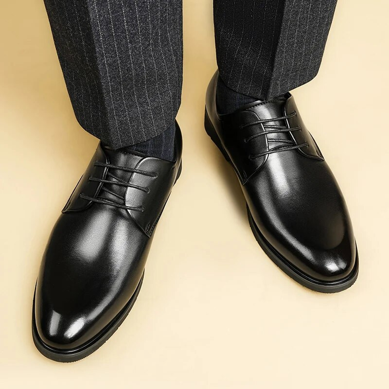 Verslo odiniai batai vyrams Rudens prabanga, patogūs, patogūs, juodi biuro batai Karjera Laisvalaikio batai neslystantys Zapatos Hombre