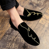 Soe allahindlus Uued mugavad meeste jalapüksid, kivineediga terava otsaga meeste pidulikud kingad Meeste pulmapeo lamedad kingad