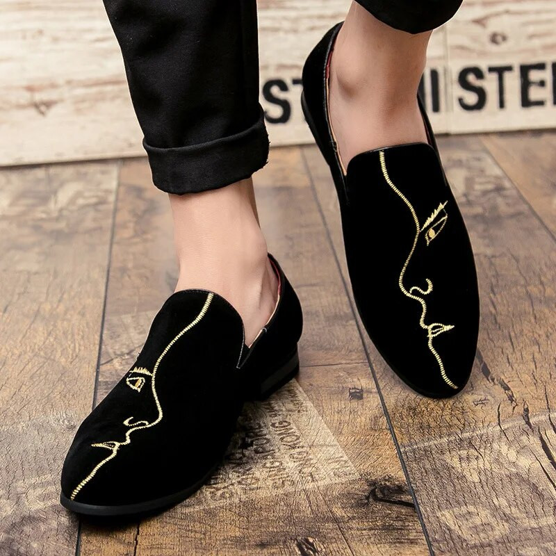 Soe allahindlus Uued mugavad meeste jalapüksid, kivineediga terava otsaga meeste pidulikud kingad Meeste pulmapeo lamedad kingad