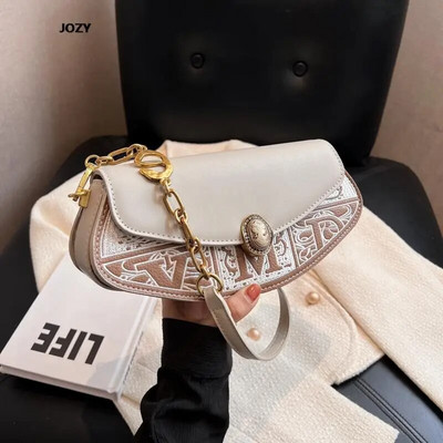 Vintage δερμάτινες πολυτελείς ντιζάιν τσάντες ώμου για γυναίκες 2023 Καλοκαιρινή μόδα Ευέλικτες τσάντες υψηλής ποιότητας casual crossbody