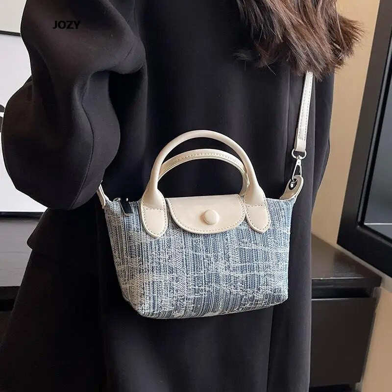 Modne nove traper svestrane torbe preko ramena za 2023. Luksuzne dizajnerske ljetne ležerne male ručne torbice Vintage trendi na rame za žene