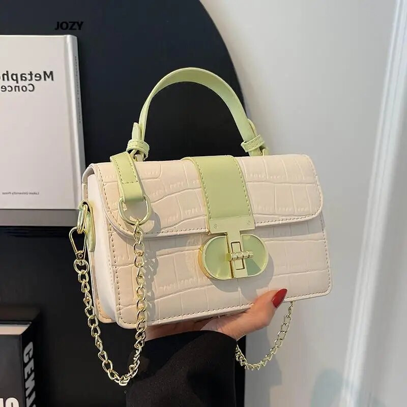Υψηλής ποιότητας πολυτελής σχεδιαστής Νέα τσάντα χιαστί με αλυσίδα για γυναίκες 2023 Καλοκαιρινή μόδα Ευέλικτη τσάντα ώμου Casual πολύχρωμη