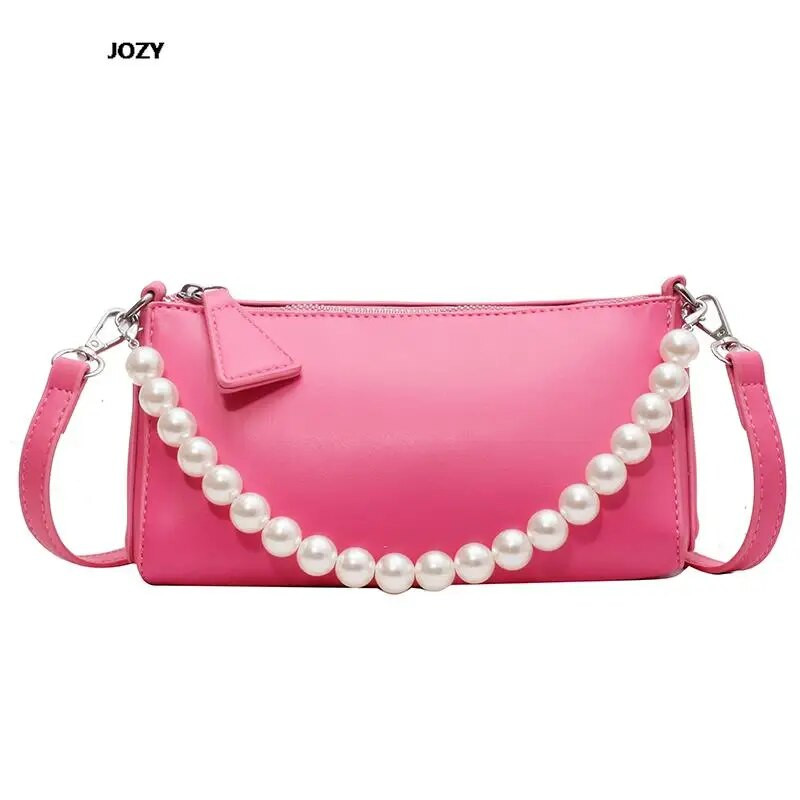 Nauji mados perlų grandinės kryžminiai krepšiai moterims Paprasto stiliaus prabangūs dizainerio odiniai pečiai 2023 m. vasaros laisvalaikio moteriška rankinė