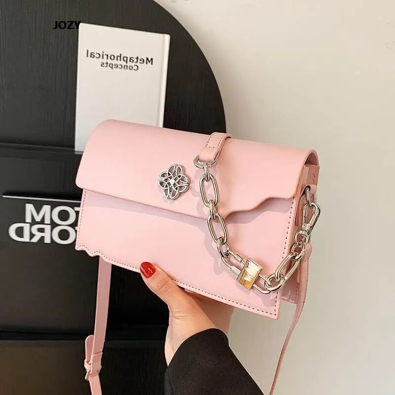 Nove ležerne lančane torbe na rame za žene 2023. Luksuzne dizajnerske PU kožne višebojne ljetne modne svestrane torbe preko ramena