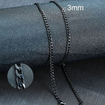 Κολιέ Vnox Ανδρικό Κολιέ με Αλυσίδα Κούβας από ανοξείδωτο ατσάλι μαύρο χρυσό Χρώμα ανδρικό κολάρο Choker Δώρα για αυτόν