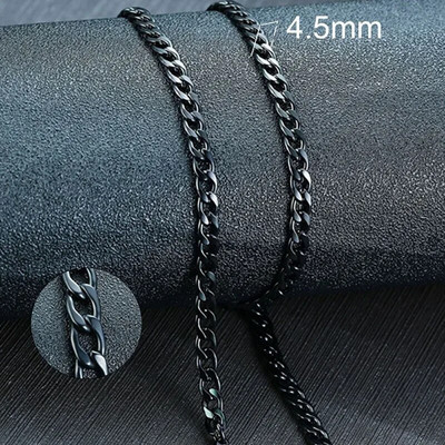 Κολιέ Vnox Ανδρικό Κολιέ με Αλυσίδα Κούβας από ανοξείδωτο ατσάλι μαύρο χρυσό Χρώμα ανδρικό κολάρο Choker Δώρα για αυτόν