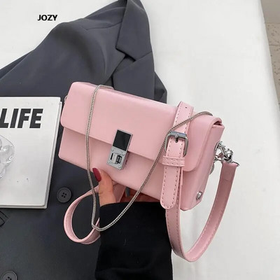 Τσάντες χιαστί χιαστί με αλυσίδα πολυτελών σχεδιαστών Νέες καλοκαιρινές δερμάτινες τσάντες ώμου απλού στυλ Μοντέρνες, ευέλικτες μικρές γυναικείες τσάντες