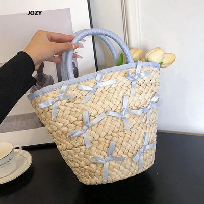 Didelės talpos šiaudų austo kibiro rankinė moterims Mielas prabangus dizainas, naujas piniginė, vasaros atostogos, 2023 m. Įprasta madinga moteriška piniginė