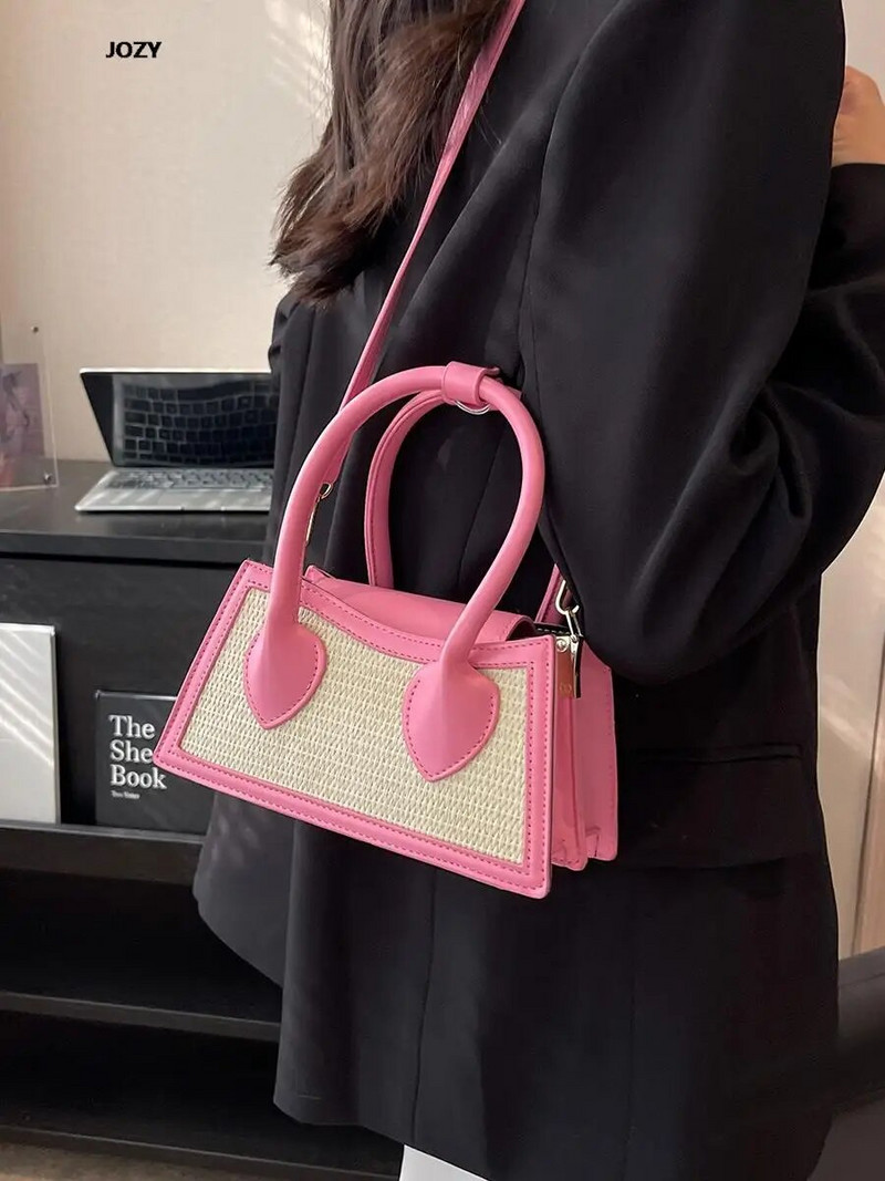 Aukštos kokybės daugiaspalviai kryžminiai krepšiai, prabangūs dizainerių pečiai, skirti moterims 2023 m. Nauja kasdienė mada, vasaros madingos moteriškos rankinės