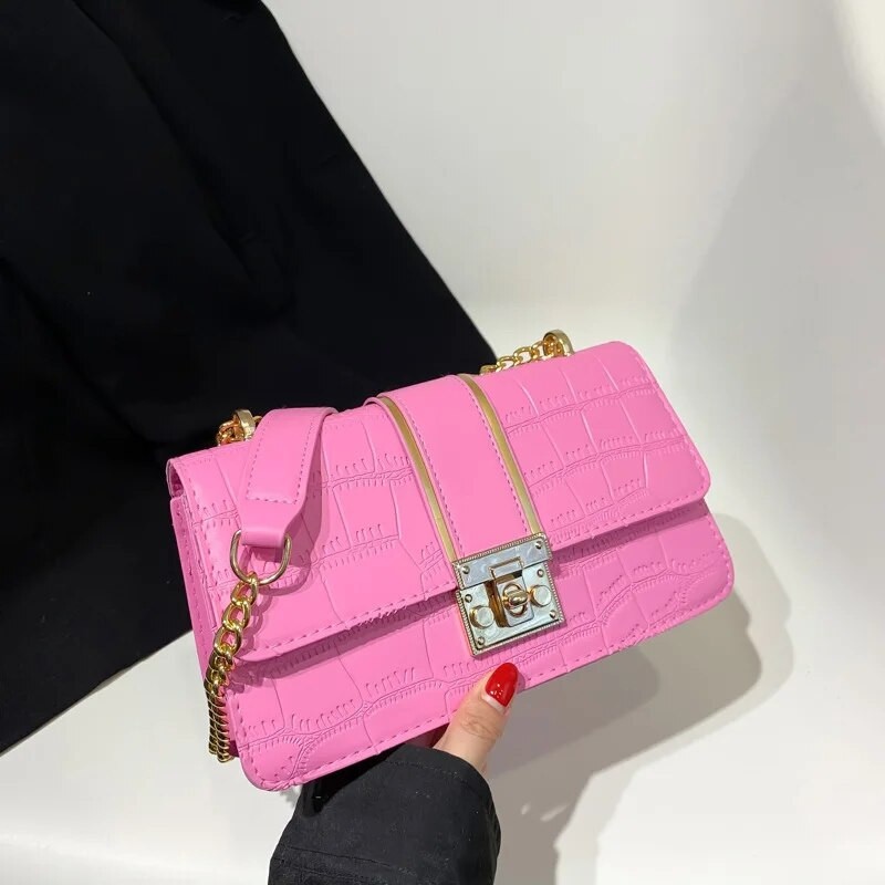 Crossbody Krepšiai Moterims Grandinė Mažas Kvadratinis Krepšys Prabangus Dizaineriai Pueses Moteriškos Rankinės Kasdieniai Pečių Krepšiai Nešiojami Atlenkiami krepšiai