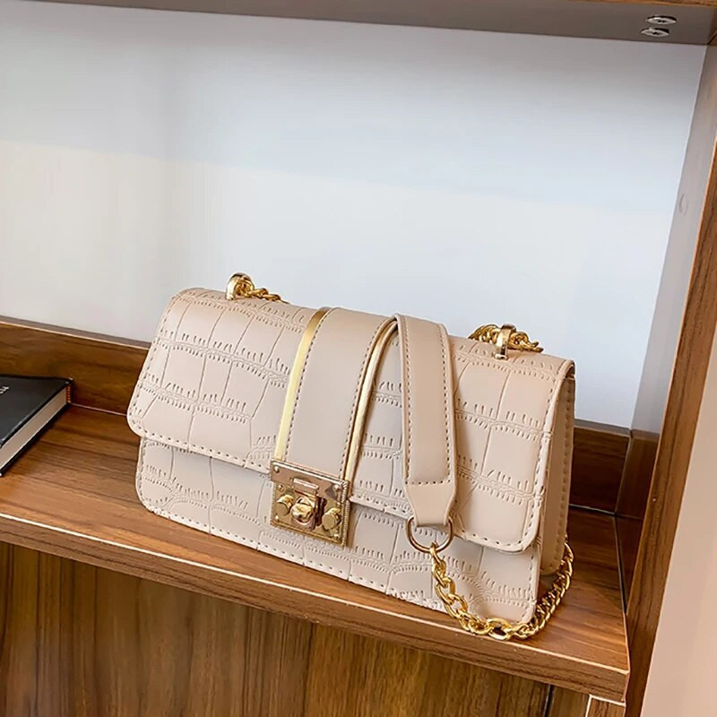 Crossbody Krepšiai Moterims Grandinė Mažas Kvadratinis Krepšys Prabangus Dizaineriai Pueses Moteriškos Rankinės Kasdieniai Pečių Krepšiai Nešiojami Atlenkiami krepšiai