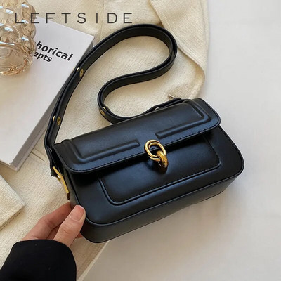 LEFTSIDE Vintage väikesed PU-nahast kaenlaaluste kotid naistele 2023 Hit Trend Naiste kaubamärgiga trendikas Crossbody kott kaenlaaluse käekott