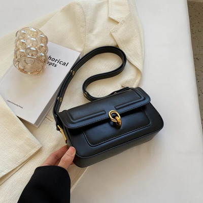 LEFTSIDE Vintage maži PU odiniai pažastų krepšiai moterims, 2023 m. „Hit Trend Female“ prekės ženklo populiarūs „crossbody“ krepšiai pažastų rankinė