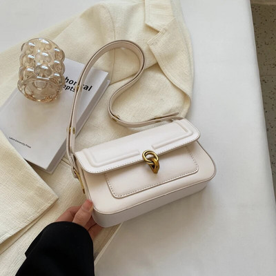 LEFTSIDE Vintage maži PU odiniai pažastų krepšiai moterims, 2023 m. „Hit Trend Female“ prekės ženklo populiarūs „crossbody“ krepšiai pažastų rankinė