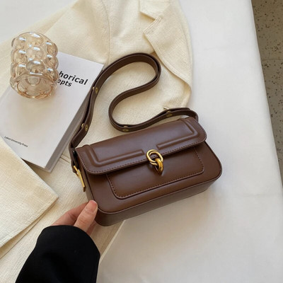 LEFTSIDE Vintage maži PU odiniai pažastų krepšiai moterims, 2023 m. „Hit Trend Female“ prekės ženklo populiarūs „crossbody“ krepšiai pažastų rankinė