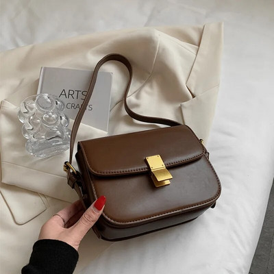 Hifashion 3 Layers Box Τετράγωνες μικρές τσάντες ώμου για γυναίκες 2023 Trend Luxury designer crossbody τσάντα PU Δερμάτινες γυναικείες τσάντες